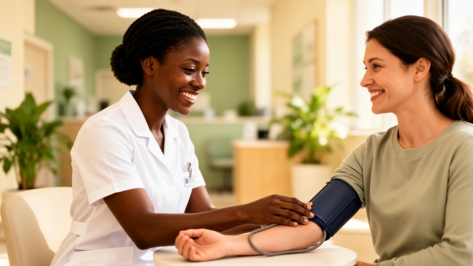 Professional nurse caring for a patient at Leanoleletle Health Care Service